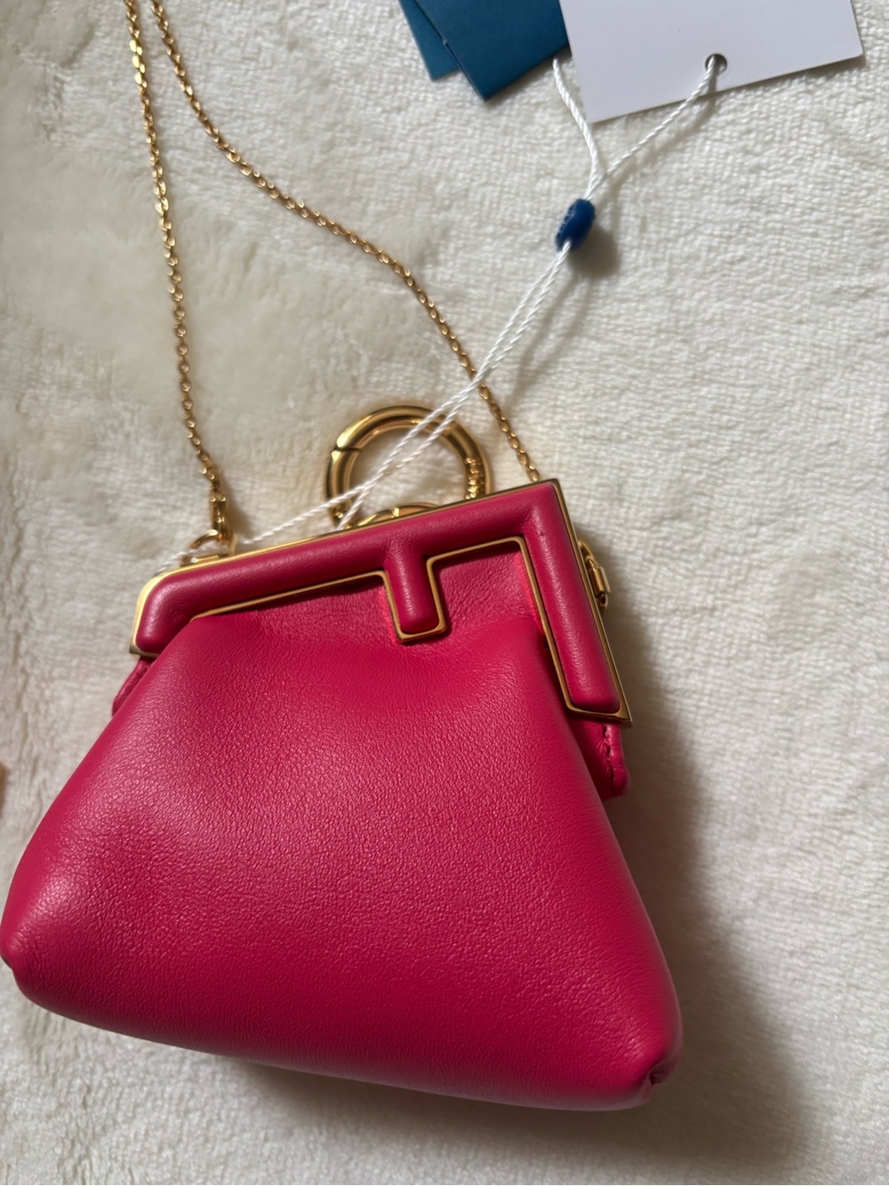 Fendi Pink Mini Baguette-Style Crossbody with Gold Hardware - Picture 3 of 6